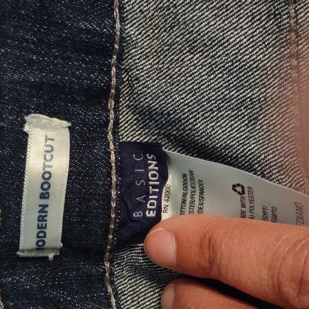 Basic Editions Dark Blue Women's Boot cut Jeans - Picture 3 of 5